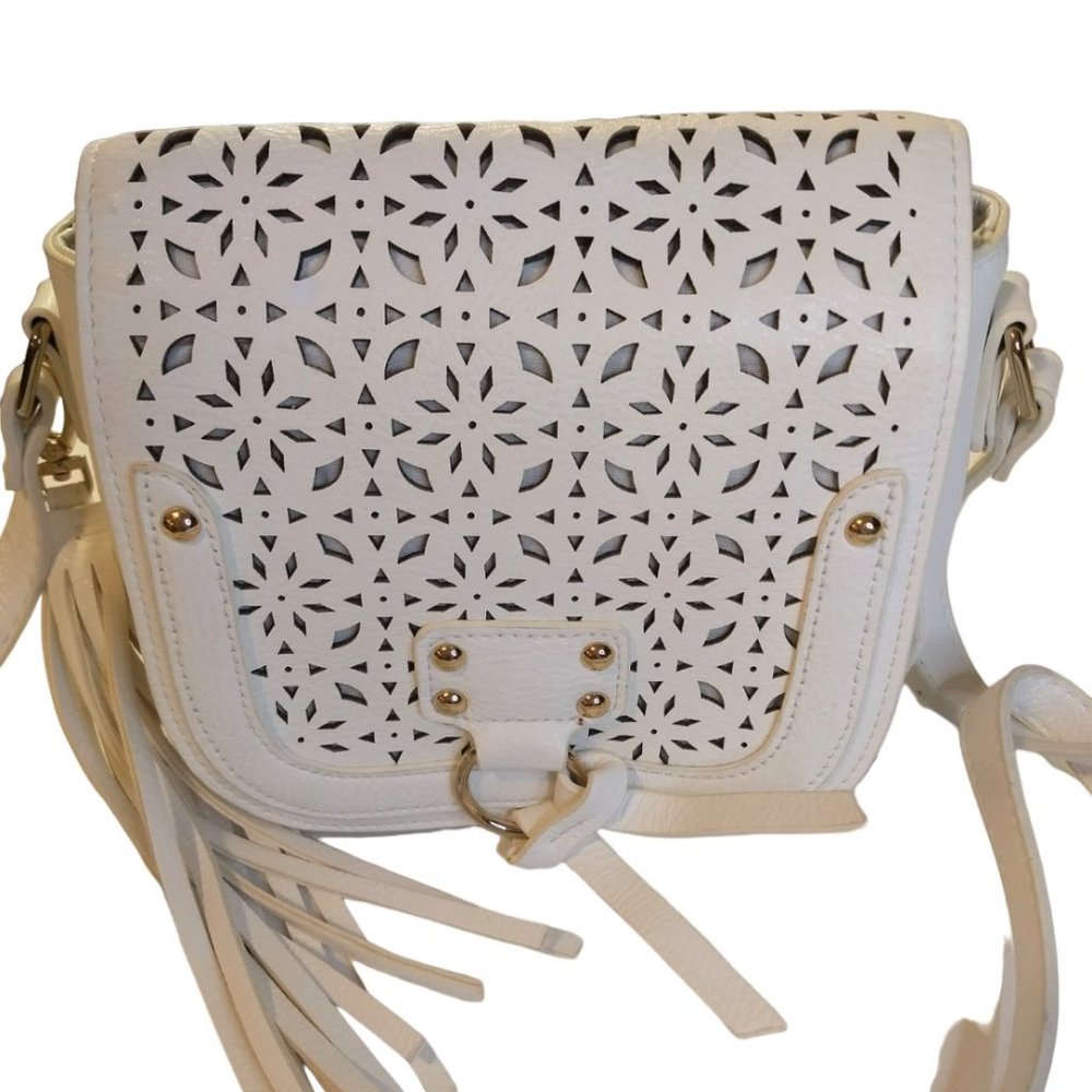 Summer Eyelet Etched Patterned Faux Leather Purse
